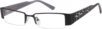 Semi Rimless Glasses 457 --> Black Gray