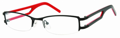 Semi Rimless Glasses 461 --> Black