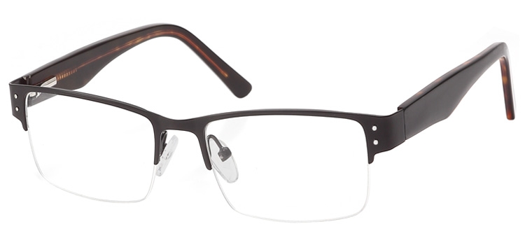 Semi Rimless Glasses 670 --> Black